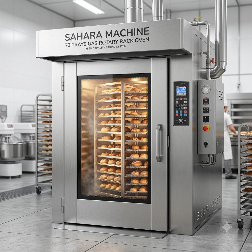 72 Trays Gas Rotary Rack Oven