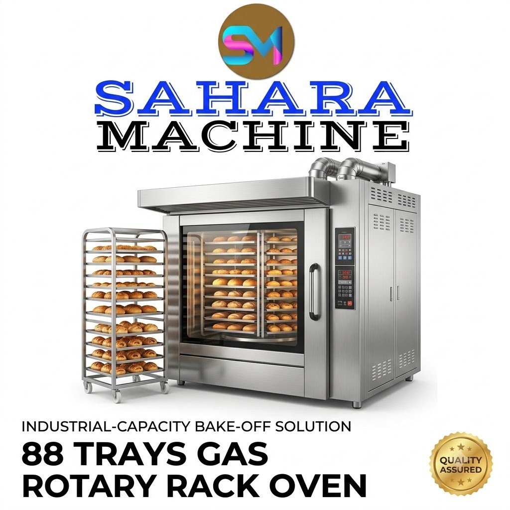 88 Trays Gas Rotary Rack Oven