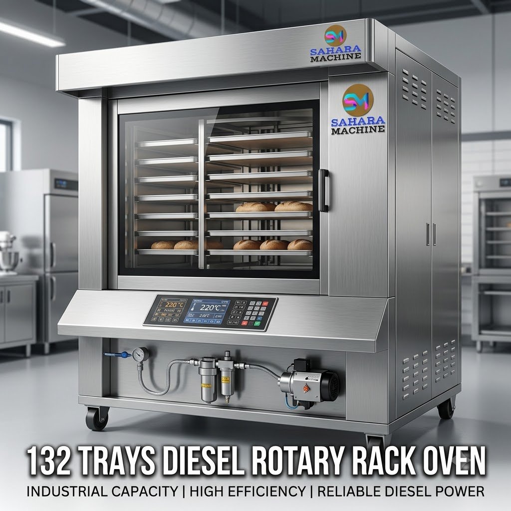 132 Trays Diesel Rotary Rack Oven