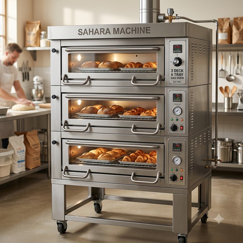 3 Deck 6 Tray Gas Oven